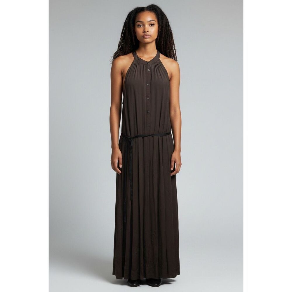 Raquel Allegra Halter Dress in Brown NWT Size 0